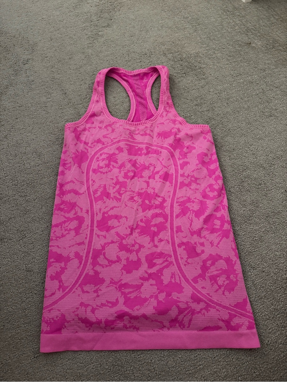 Pink Floral Racerback Tank Top